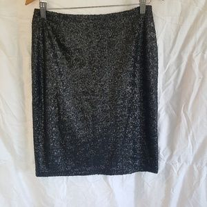 Halogen black sequin skirt. Sz 6